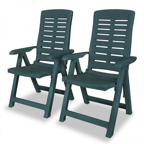 Zestaw zielonych krzeseł ogrodowych Elexio 2Q