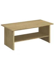 Prostokątna ława z półką dąb cremona + dąb lefkas - Sevisso 16X w sklepie Edinos.pl