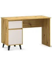 Biurko w stylu skandynawskim dąb artisan + kaszmir - Bilgo 8X w sklepie Edinos.pl