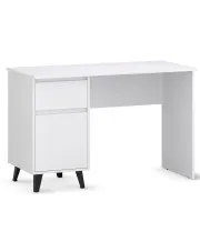 Białe biurko skandynawskie z szafką - Bilgo 8X w sklepie Edinos.pl