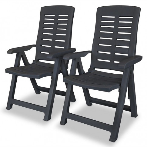 Zestaw szarych krzeseł ogrodowych Elexio 2Q
