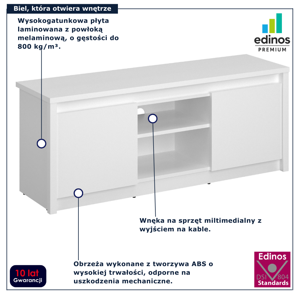 Skandynawska szafka pod telewizor do salonu Sierra 17X