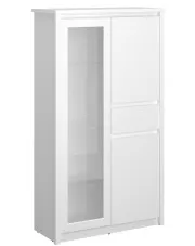 Biała niska witryna skandynawska do salonu i jadalni - Sierra 19X w sklepie Edinos.pl