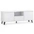 Biała skandynawska szafka RTV na nóżkach - Bilgo 9X