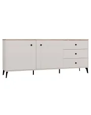 Komoda kaszmirowa na nóżkach z blatem dąb castello - Gazdos 4X  w sklepie Edinos.pl