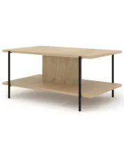 Minimalistyczna ława z półką dąb cremona - Fabiene 5X w sklepie Edinos.pl