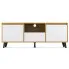 Minimalistyczbna szafka pod TV Bilgo 9X dąb artisan + biały