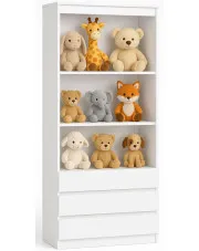 Biały dziecięcy regał na zabawki z szufladami - Chamat 3X w sklepie Edinos.pl