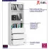 Zdjęcie biały regał do pokoju dziecięcego Chamat 3X | Edinos.pl