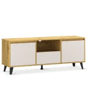 Stolik RTV pod telewizor dąb artisan + kaszmir - Bilgo 9X w sklepie Edinos.pl