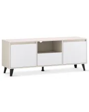 Nowoczesna szafka RTV kaszmir + biały - Bilgo 9X w sklepie Edinos.pl