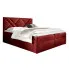 Czerwone pikowane łóżko kontynentalne 5 rozmiarów - Velvaro