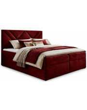Czerwone pikowane łóżko kontynentalne 5 rozmiarów - Velvaro w sklepie Edinos.pl