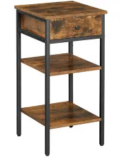 Loftowa szafka nocna dąb rustykalny - Handy w sklepie Edinos.pl