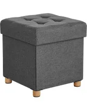 Szara pufa na nóżkach ze schowkiem - Dolexo 3X w sklepie Edinos.pl