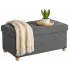 Szara prostokątna pufa ze schowkiem - Dolexo 4X