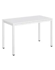 Biały stół w stylu loft 120x60 na metalowych nogach - Emike w sklepie Edinos.pl