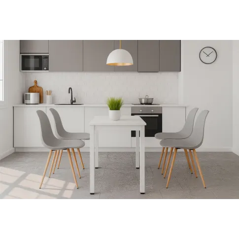 wizualizacja białego stołu do jadalni Emike