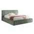 Ciemnozielone łóżko z USB Cordelio