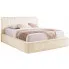 Kremowe sztruksowe łóżko tapicerowane 5 rozmiarów - Cordelio