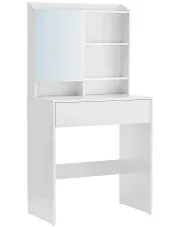 Biała nowoczesna toaletka z lustrem  - Hruda  w sklepie Edinos.pl