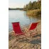 Fotografia Czerwony składany leżak plażowy - Kane z kategorii Leżaki ogrodowe