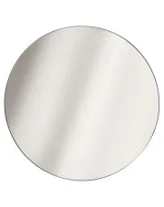 Srebrne okrągłe lustro wiszące - Matis w sklepie Edinos.pl