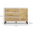 Wymiary komody Bilgo 3X biały dąb artisan