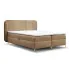 Beżowe łóżko kontynentalne z zagłówkiem 4 rozmiary - Averell
