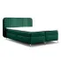 Zielone welurowe łóżko kontynentalne 4 rozmiary - Averell