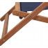Szczegółowe zdjęcie nr 8 produktu Granatowy drewniany leżak plażowy - Inglis