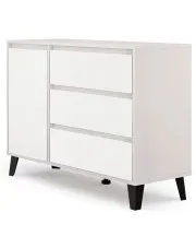 Komoda w stylu skandynawskim kaszmir + biały - Bilgo 3X w sklepie Edinos.pl