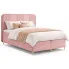 Różowe welurowe łóżko kontynentalne Averell
