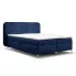 Granatowe welurowe łóżko kontynentalne 4 rozmiary - Averell