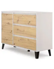 Komoda na ubrania kaszmir + dąb artisan - Bilgo 3X w sklepie Edinos.pl