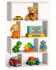 Biały dziecięcy regał na zabawki - Karli 3X w sklepie Edinos.pl