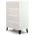 Komoda z 4 szufladami na czarnych nóżkach biały + kaszmir - Bilgo 5X