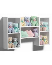 Biała wisząca półka dziecięca - Scarpi 2X w sklepie Edinos.pl