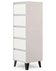 Komoda w stylu skandynawskim kaszmir + biały - Bilgo 6X w sklepie Edinos.pl