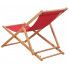 Szczegółowe zdjęcie nr 6 produktu Czerwony leżak plażowy - Inglis 2X