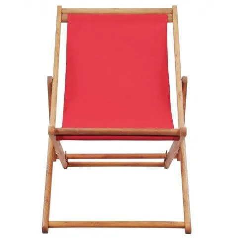 Szczegółowe zdjęcie nr 4 produktu Czerwony leżak plażowy - Inglis 2X