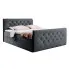 Ciemnoszare tapicerowane łóżko 5 rozmiarów - Celivera