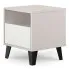 Skandynawski stolik nocny na czarnych nóżkach kaszmir + biały - Bilgo 7X