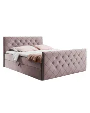 Różowe łóżko kontynentalne w stylu glamour 5 rozmiarów - Celivera w sklepie Edinos.pl