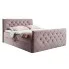 Różowe łóżko kontynentalne w stylu glamour 5 rozmiarów - Celivera