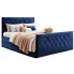 Granatowe łóżko kontynentalne z pojemnikiem 5 rozmiarów - Celivera