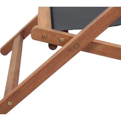 Szczegółowe zdjęcie nr 9 produktu Szary składany leżak na plażę - Kane 2X