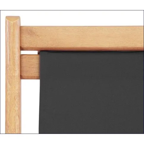 Zdjęcie szary drewniany składany leżak plażowy Kane 2X | Edinos.pl