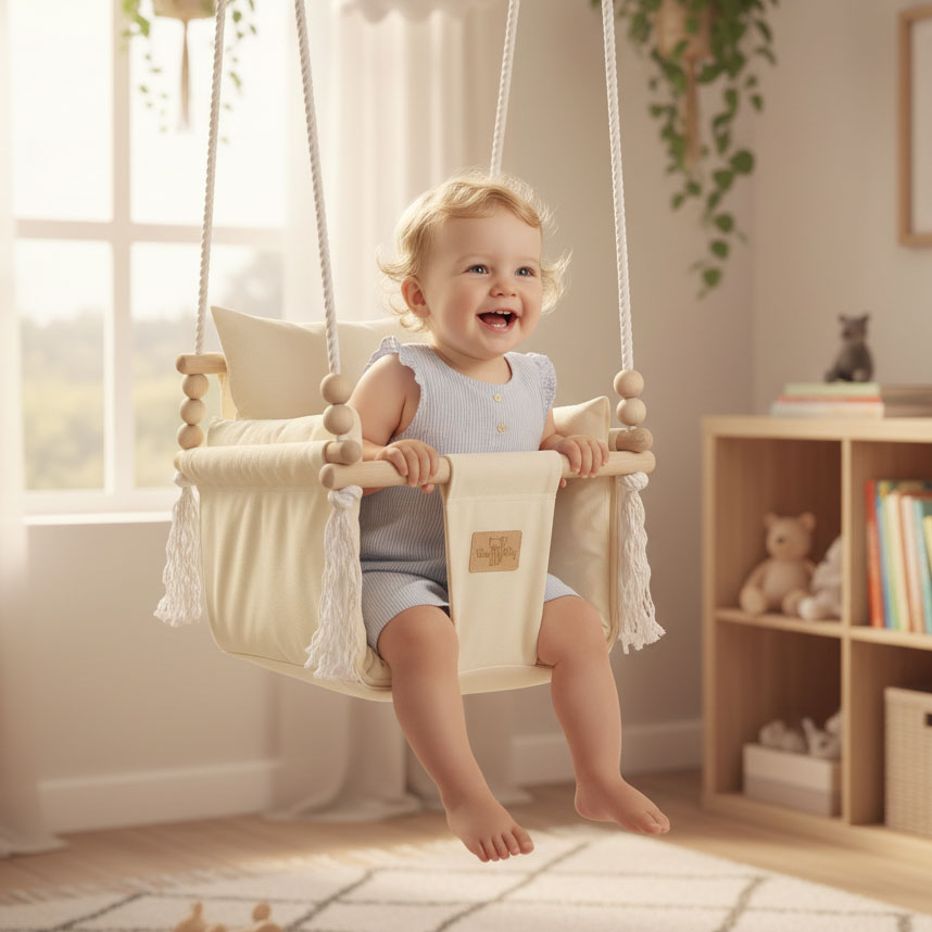 Wizualizacja z wykorzystaniem huśtawki Papios ecru velvet