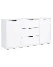 Biała nowoczesna komoda do przechowywania połysk - Fassia 3X w sklepie Edinos.pl